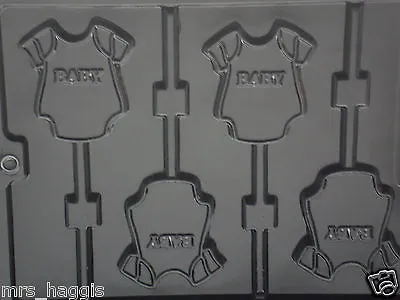 Baby Vest Babygrow Baby Shower Chocolate Lollipop Lolly Mould 4 On 1  • £6.99