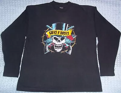 Guns N' Roses Vintage Top Hat Skull Logo XL Bootleg T Shirt Axl Slash Duff Izzy • £15