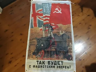 SOVIET USA UK  Man Cave Flag Bar Banner Poster Prints Home Decor Wall Hanging  • $43