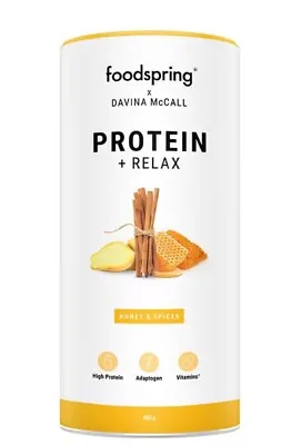 Foodspring X Davina McCall Protein Relax Shake - Honey And Spices FREE POST • £11