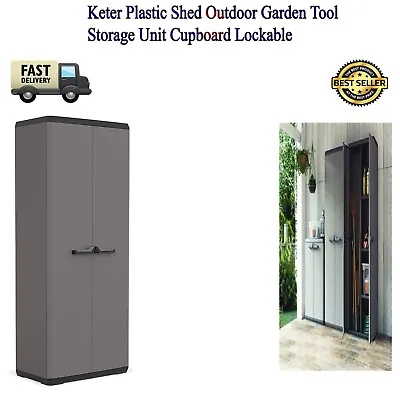 £115.99 • Buy Keter Plastic Shed Outdoor Garden Tool Storage Unit Cupboard Lockable