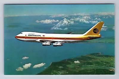 Continental 747 Airplane Transportation Antique Vintage Souvenir Postcard • $7.99