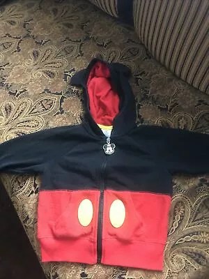 Mickey Mouse Hoodie With Ears Sz3 Childrens • $11.60
