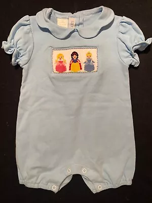 New Toddler Girls VIVE LA FETE Smocked Disney Princess Romper 18m Onepiece • $16.50