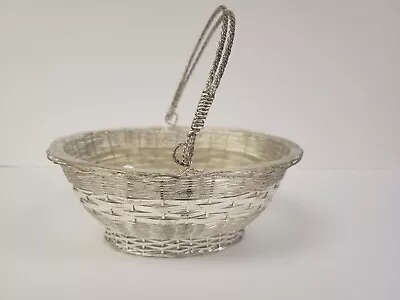 Vintage Woven Metal Basket • $11.06