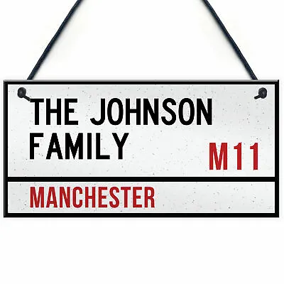 Personalised London Street Sign Wall Door Bedroom Plaque Family Christmas Gift • £4.79