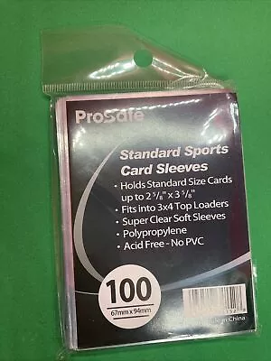100 Pro-Safe Pokemon/Magic MTG/Yugioh - Standard Size Clear Gaming Card Sleeves • $2.86