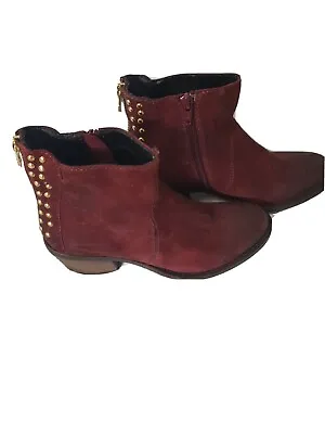 Cara London Burgundy Suede Boot Size 4  New • £25