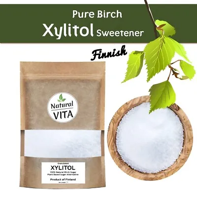 Xylitol 100% Natural Sugar Free Sweetener NonGMO Finland Birch Sugar Alternative • £10.99