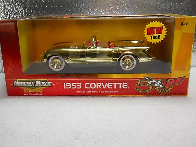 Ertl 1:18 1953 Gold Corvette 50th Anniversary Edition M.i.b. • $2.99