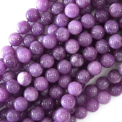 $6.99 • Buy Purple Lepidolite Colored Quartz Round Beads 15“ Strand 6mm 8mm 10mm