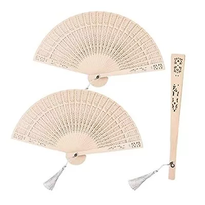  3 PCS Wooden Folding Fan Vintage Wooden Fan Handheld Folding Fans Sandalwood  • $16.88