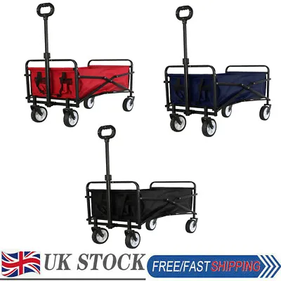 Heavy Duty Foldable Garden Supermarket Outdoor Camping Trolley Car Folding  • £38.99