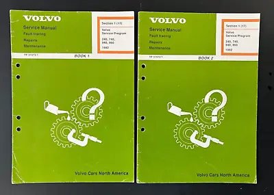 1992 Volvo 240 740 940 960 Service Program Manual Book 1 And 2 • $79.95