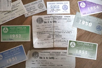 £4.95 • Buy 1949 /50s National Cyclists Union Touring Club London Membership Cards & Papers