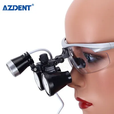 Dental Surgical Binocular Loupe Magnifier Glasses 3.5X-R Dentisit LED Head Light • $44.59