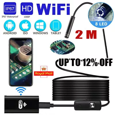 USB Type-C Wifi Endoscope Borescope Snake Inspect Camera For IPhone Android IOS • £12.77