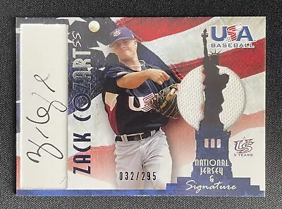 2007 USA Baseball National Signature Black Ink Zack Cozart Auto Jersey /295 Reds • $6