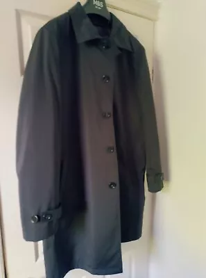 M&S Marks And Spencer Mens Mackintosh Raincoat Stormwear Black XL • £50
