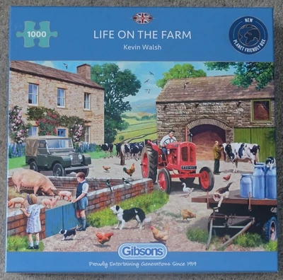 £3.50 • Buy Gibson 1000pcs JIGSAW   LIFE ON THE FARM 