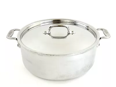 Vintage All-Clad Master Chef 506 Brushed Aluminum 6qt Stock Pot With Lid • $69.71