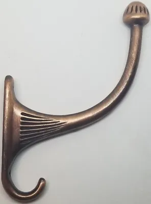 Single ANTIQUE COPPER Costumer Coat Hook Hall Tree Hat Rack Wall Vintage Old NEW • $4