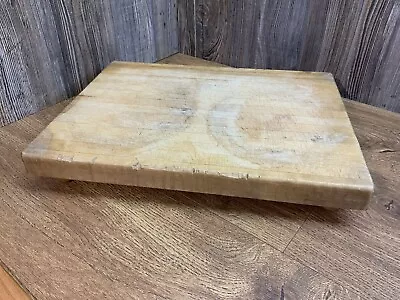 Vintage MCM 50's Footed BUTCHER BLOCK Large Cutting Board 16 X 12 Inches E5 • $49.99