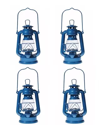 Hurricane Kerosene Oil Lantern Emergency Hanging Light Lamp - Blue - 8 Inch • $24.44