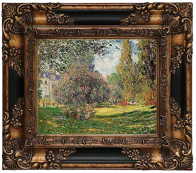 Monet The Park Wood Framed Canvas Print Repro 8x10 • $119.44