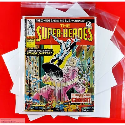 The Super-Heroes # 11    1 Comic Book Bag And Board 17 5 75 UK 1975 (Lot 2462 • £8.50