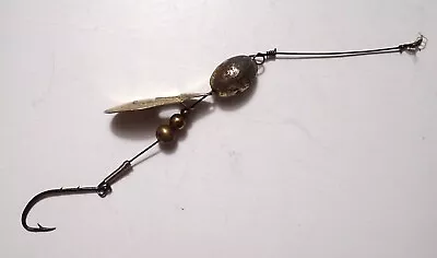 Rare Unknown  Cheater  June Bug Spinner Bait Vintage Metal Fishing Lure Unusual • $6