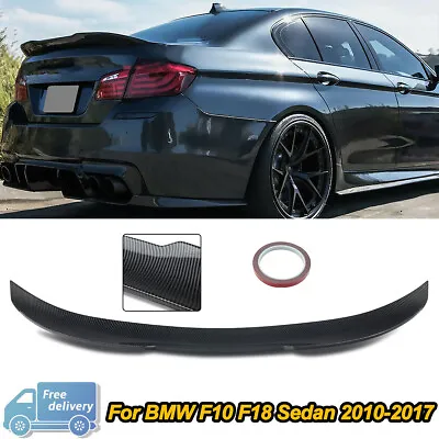 PSM Style Rear Spoiler Lip Wing For BMW 5 Series F10 F18 2010-2017 Carbon Style • $78.98