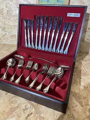 44 Piece Canteen Of Oneida Stainless Cutlery • £110