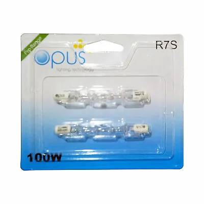 Opus 2 Pack 100 Watt R7S Double Ended 78mm Halogen Dimmable Energy Saving Bulbs • £3.95
