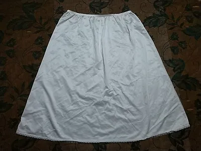 Vintage Vanity Fair Half Slip Petticoat Underskirt White Lace Hem Women's XL • $10