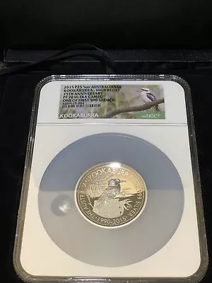 25th ANNIV. (1 Of 500) 2015 Australian KOOKABURRA 5 Oz Silver NGC PF-70 HR/UC • $725