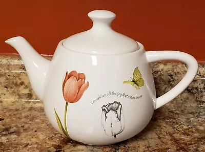 2008 Marjolein Bastin DEMDACO Nature's Journey Teapot Pitcher Tulip Flowers  • $22.99