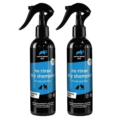 £12.99 • Buy Pet Dry Shampoo 2 X 250ml Suitable For Cats And Dogs No Rinse Animal Planet