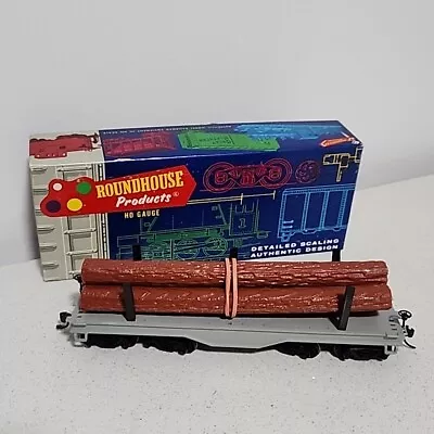 BACHMANN 200 TON FLAT WITH LOGS HO SCALE TRAIN Vintage Model Locomotive BOXED • $39.99