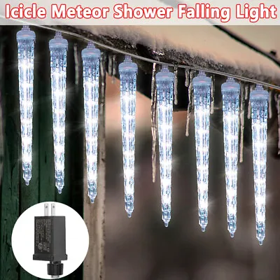 LED Icicle Meteor Shower Lights Outdoor Christmas Lights LED Ice Falling Lights • $45.59