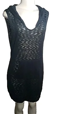 Merona Hoodie Coverup Womens Dress Lace Bathing Suit Beachwear Black Medium  • $14