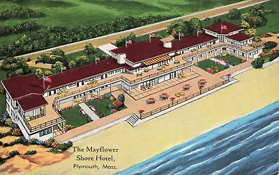 Plymouth Ma Vintage Linen Postcard Mayflower Short Hotel Fp 102622 R • $5.99