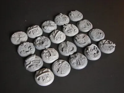 32mm Lipped Wasteland Resin  Bases Lot Of 20 • $11.04