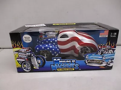 Muscle Machines 1941 Willys Coupe American Flag 1/18 Lot 2 • $15.50