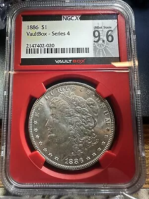 1886 $1 Morgan Silver Dollar MS66 NGC VaultBox9.6- Series 4 • $400