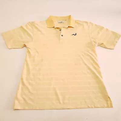 Woodworm Polo Shirt Mens Large Golf Cricket  Beige White Stripes • $14.99