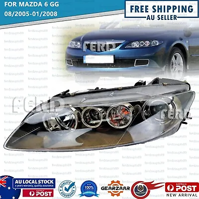 Fits Mazda 6  GG/GY 08/2005-01/2008 Head Light Front Lamp Black Left Hand • $195.54