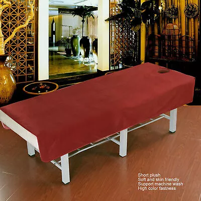 Massage Table Sheet With Hole Cameo Brown Beauty Salon SPA Warm Thick Short BOO • $14.04