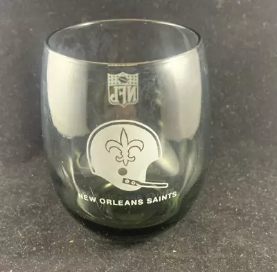 $12.99 • Buy Vintage NFL New Orleans Saints Football 4 1/4  Tall Roly Poly Glass Tumbler