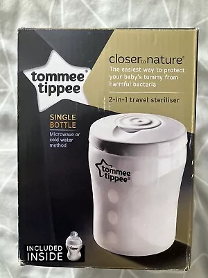 Tommee Tippee 2-in-1 Travel Steriliser With 1 X Bottle • £8.50